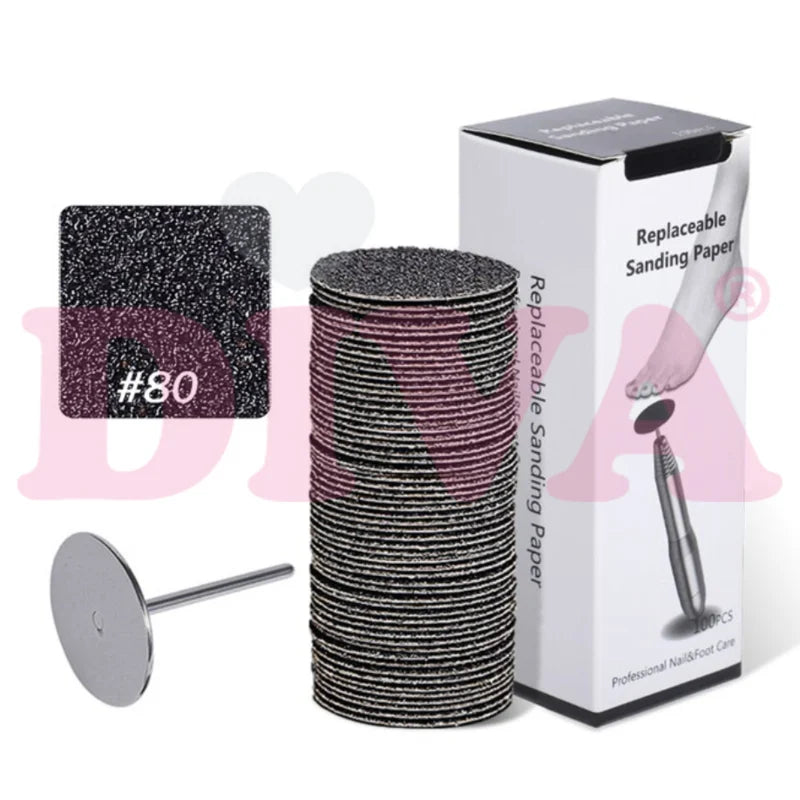DIVA Podo discs Manicure Bit set 100 stuks 80 grit - Beauty by Wenn