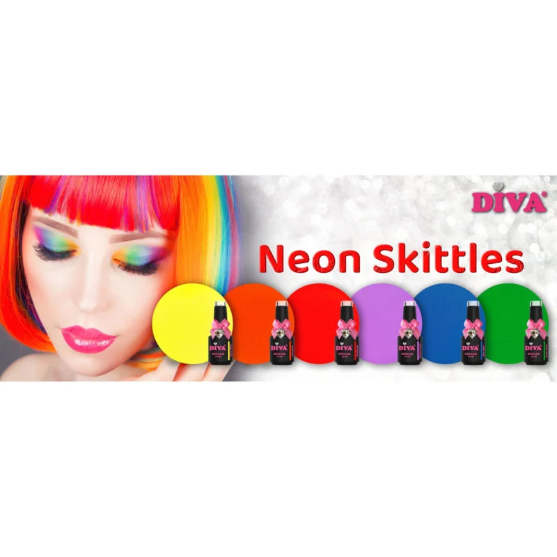 Diva Neon Skittles Collection 6 stuks - Beauty by Wenn