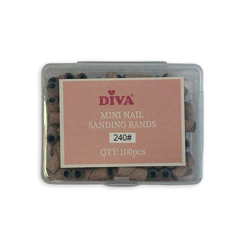 Mini Nail Sanding Bands for Small Mandrel Bit 3mm - 100 pcs - 240# - Beauty by Wenn