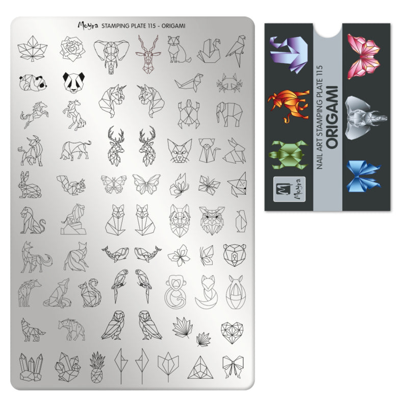 Moyra Stamping Plate 115 Origami - Beauty by Wenn