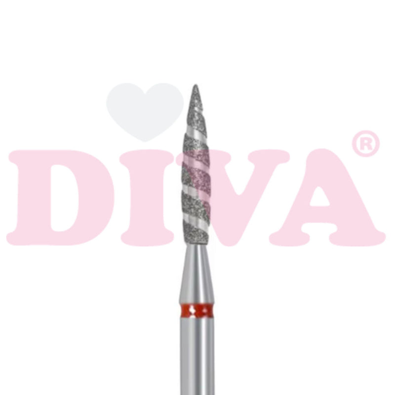 Diva Tornado Flame Diamond Bit Fine Red - Beauty by Wenn