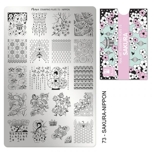Moyra Stamping Plaat 73 Sakura – Nippon - Beauty by Wenn