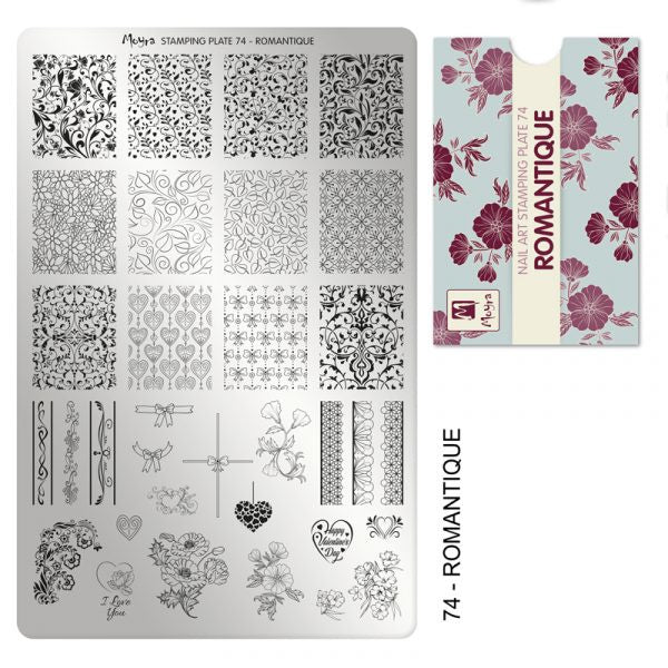 Moyra Stamping Plaat 74 Romantique - Beauty by Wenn