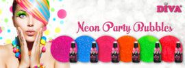 DIVA Gellak Neon Coral Glitter 10 ml - Beauty by Wenn