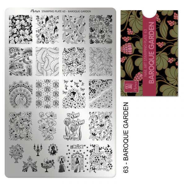 Moyra Stamping Plaat 63 Baroque Garden - Beauty by Wenn