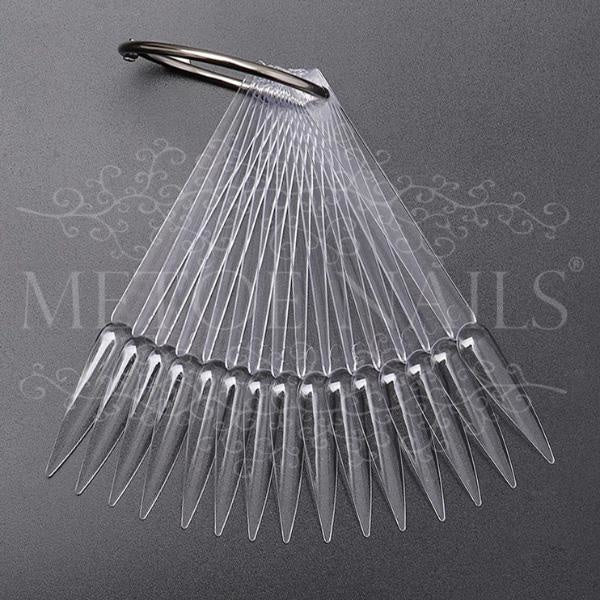 Color Pops Stiletto Clear Waaier Carrousel 40 stuks - Beauty by Wenn