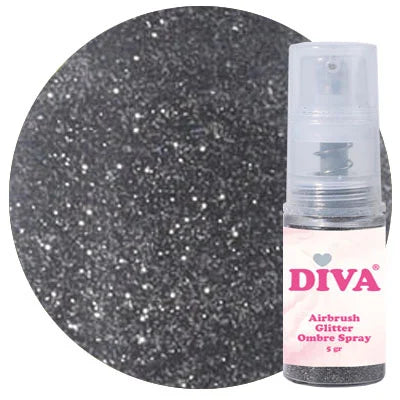 DIVA Airbrush Glitter Colorboom Spray Black 11 - Beauty by Wenn