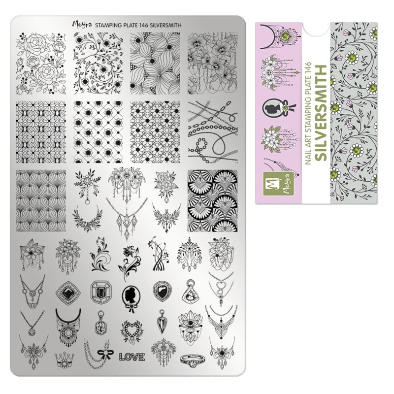 Moyra Stamping Plate 146 Silversmith - Beauty by Wenn