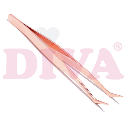 Pincet rosé gebogen - Beauty by Wenn