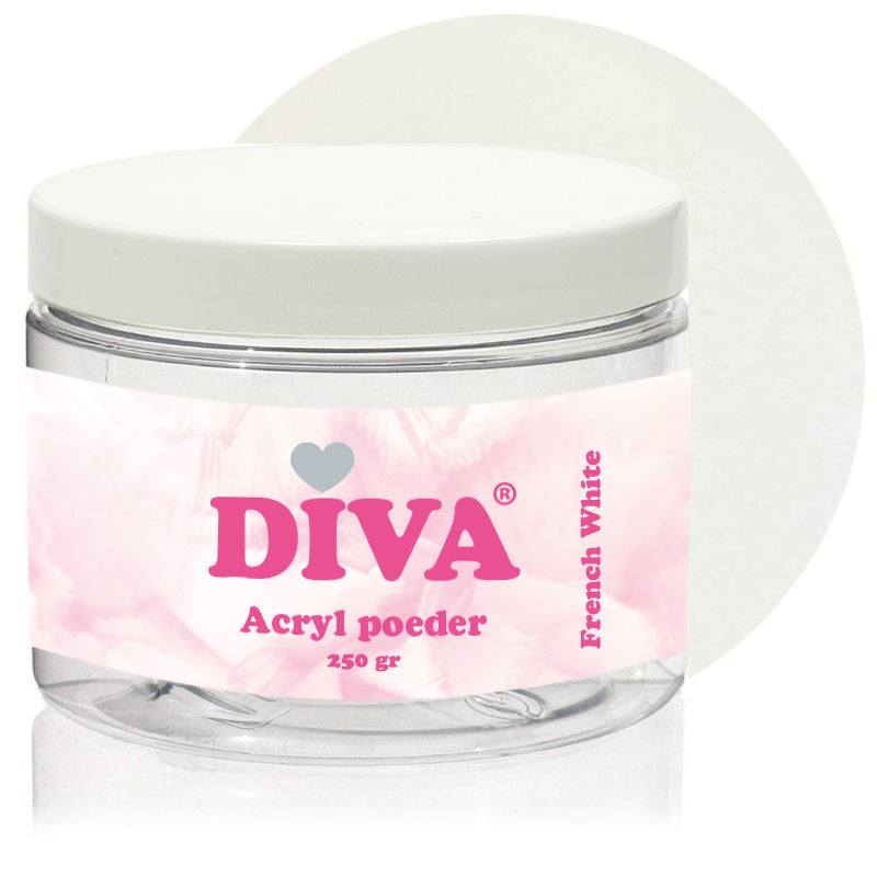 Diva Acryl Poeder French White 250 gram - Beauty by Wenn