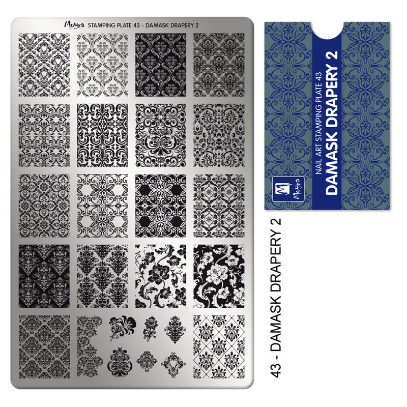 Moyra Stamping Plaat 43 Damask Drapery 2 - Beauty by Wenn