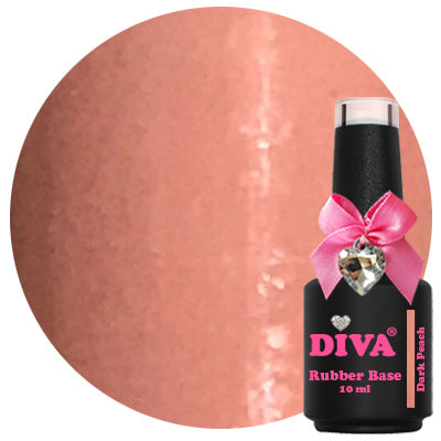 DIVA Rubber Basecoat Dark Peach 10 ml - Beauty by Wenn