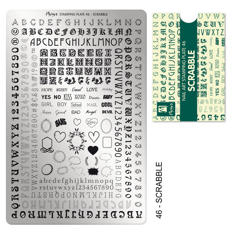 Moyra Stamping Plaat 46 Scrabble - Beauty by Wenn