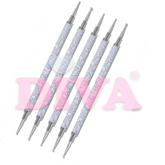 5 Delig Diva Marble White Grey dotting tools set - Beauty by Wenn