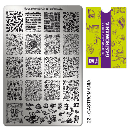 Moyra Stamping Plaat 22 Gastromania - Beauty by Wenn