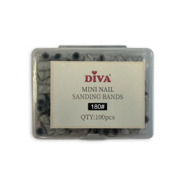 Mini Nail Sanding Bands for Small Mandrel Bit 3mm - 100 pcs - 180# WIT (uitverkocht) - Beauty by Wenn