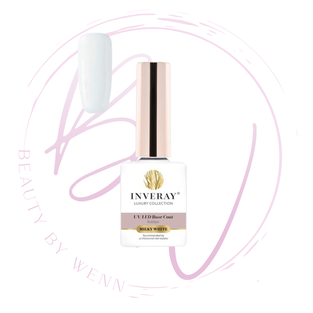 Inveray UV/LED Rubber Base Coat MILKY WHITE Luxury Collection - Beauty by Wenn