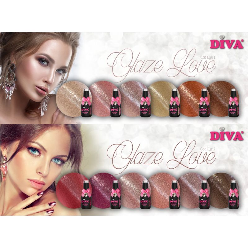 DIVA Gellak Glaze Love Cat Eye Collection 1+2 - Beauty by Wenn