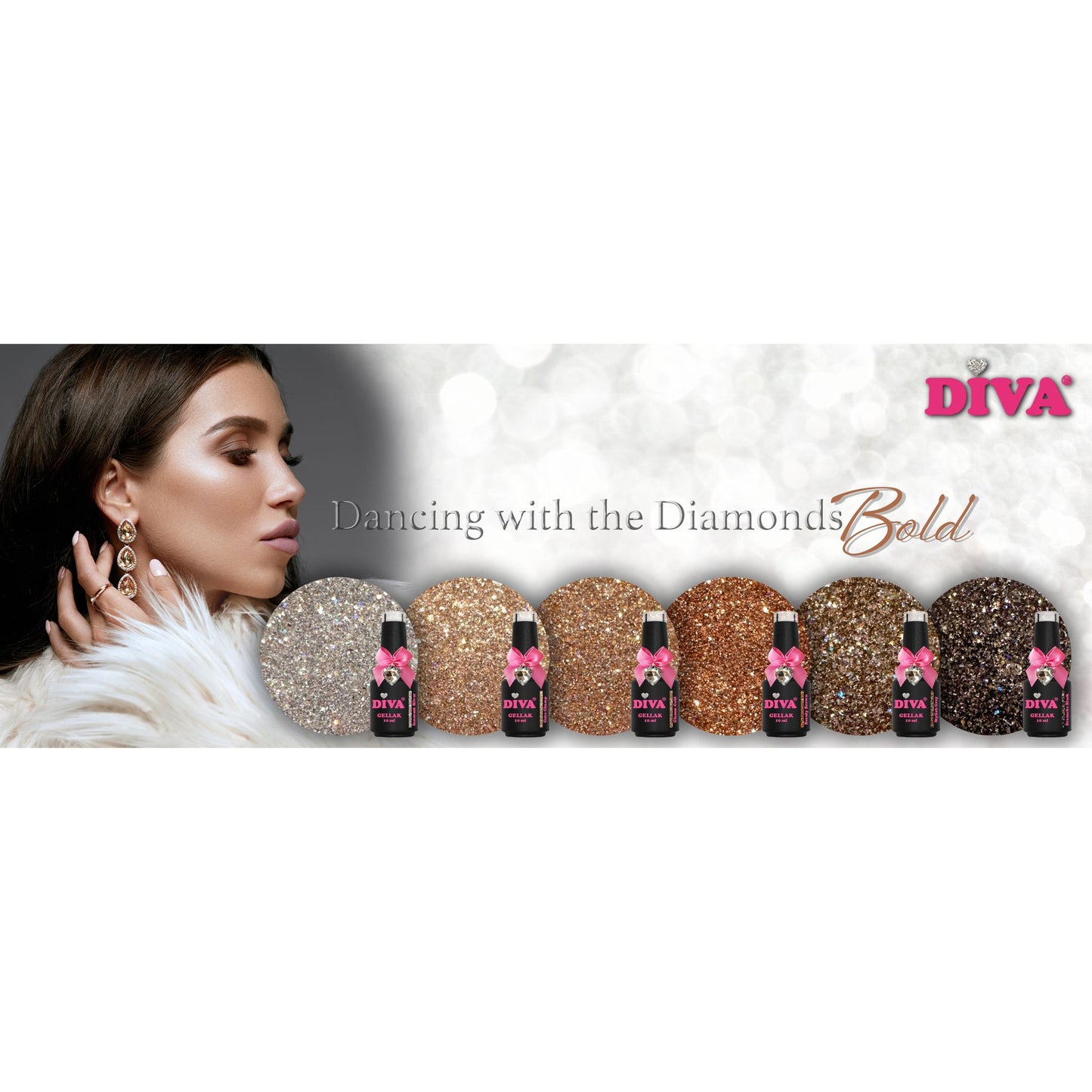 DIVA Gellak Dancing with the Diamonds BOLD Collection 6x 10 ml - Beauty by Wenn