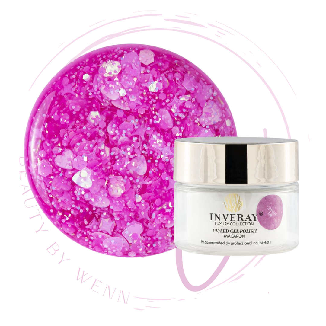Inveray UV/LED Gel Nail Polish MACARON 008 CANDY - Beauty by Wenn