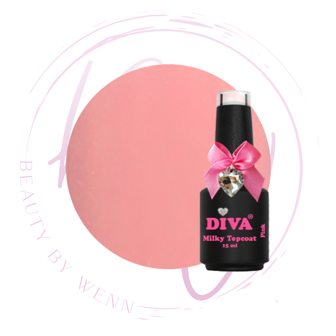 DIVA Milky Topcoat Pink - No Wipe 15 ml - Beauty by Wenn