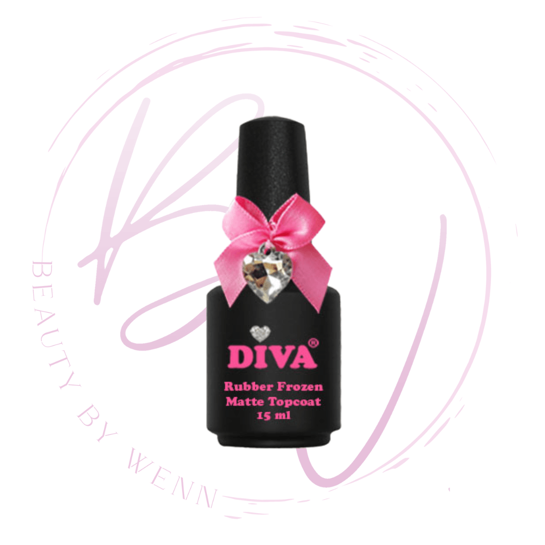 DIVA Rubber Frozen Matte Topcoat Clear - No Wipe 15 ml - Beauty by Wenn