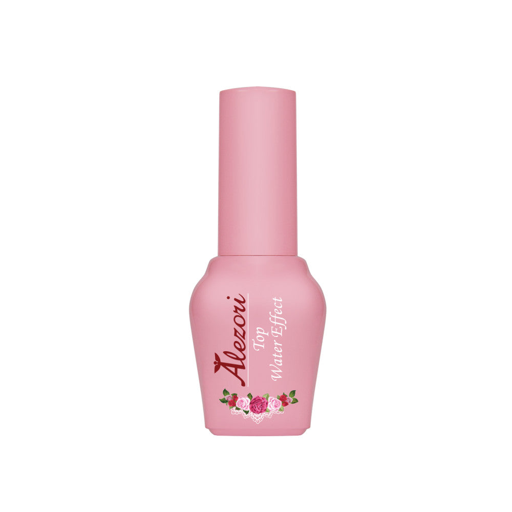 Alezori Top Coat Water Effect, wet-look topcoat met druppeleffect voor nail art.