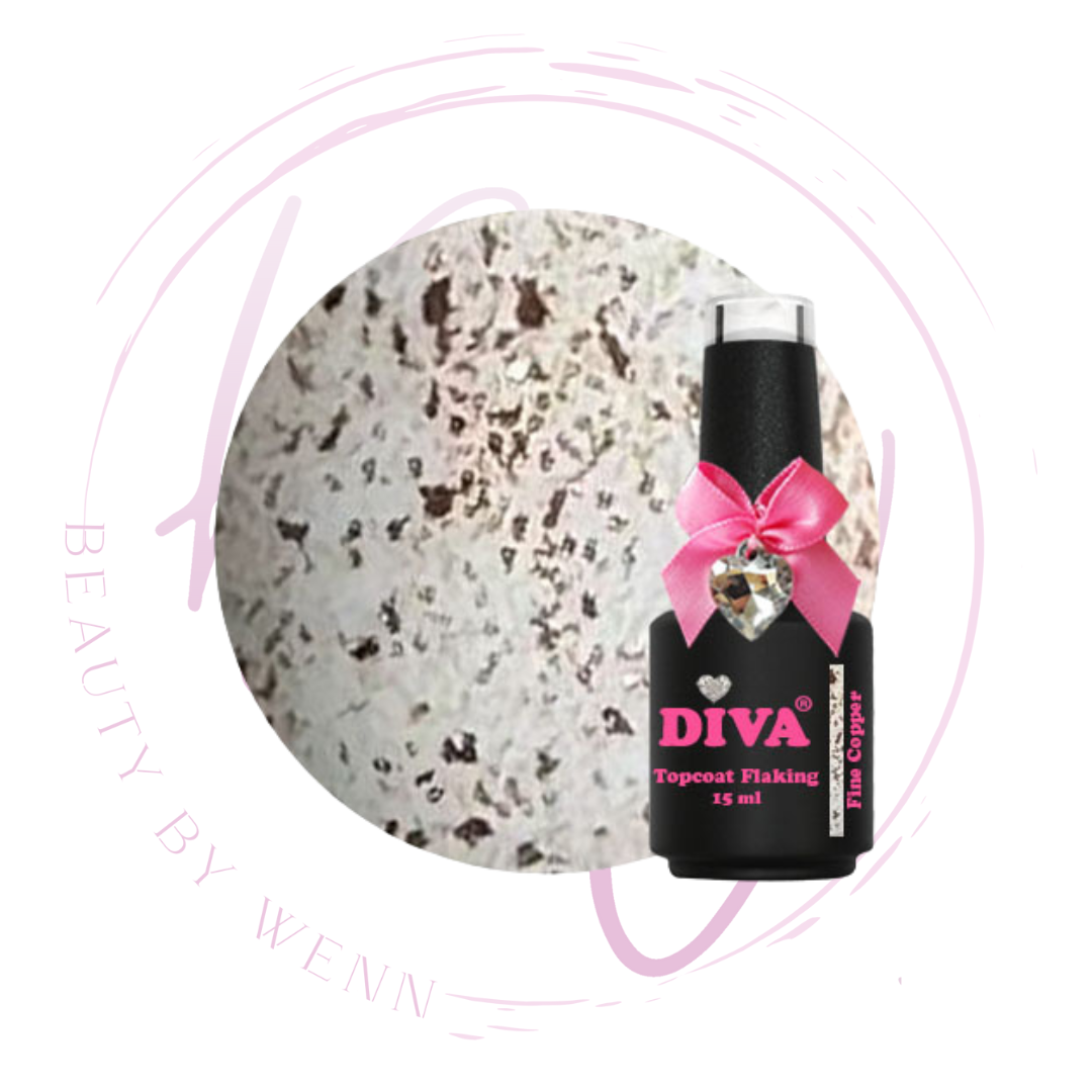 DIVA Topcoat Flaking Fine Copper - No Wipe 15 ml - Beauty by Wenn