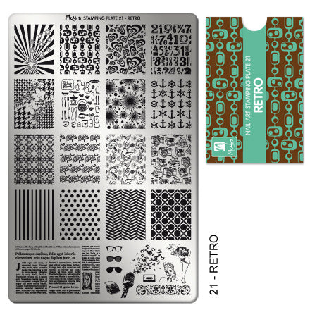 Moyra Stamping Plaat 21 Retro - Beauty by Wenn