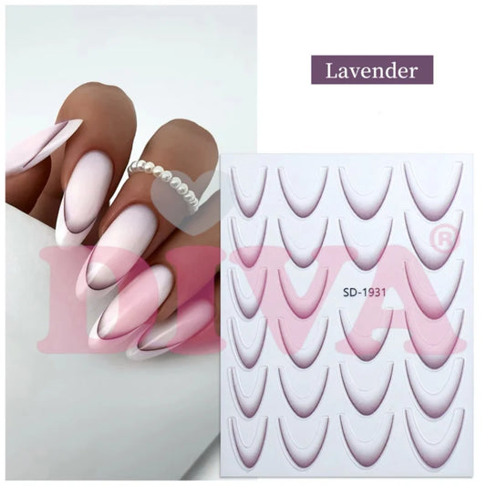 Faded French Smile Sticker Lavender - Beauty by Wenn