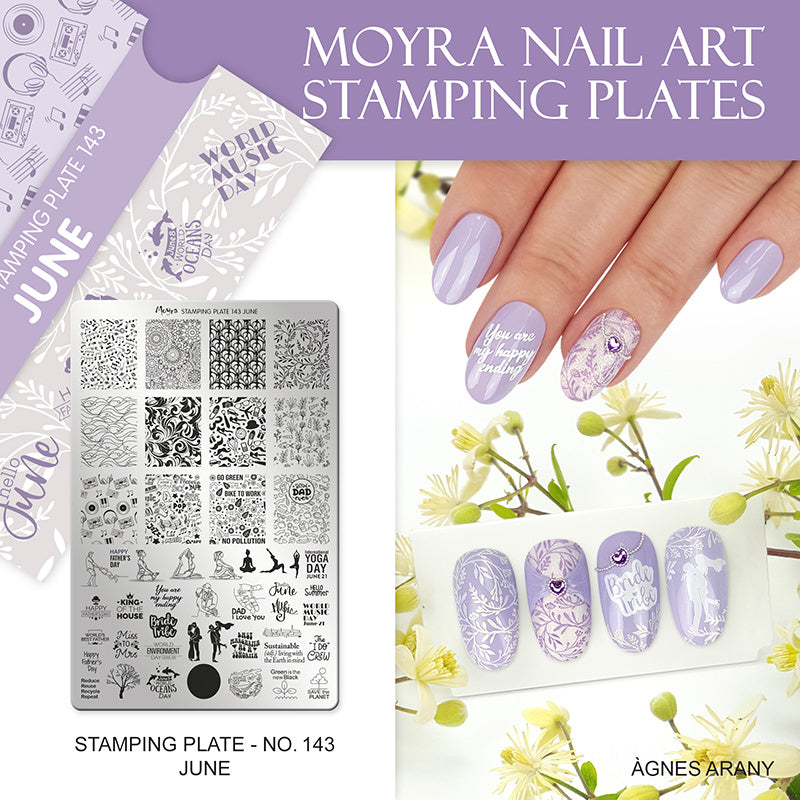 Moyra Stamping Plate 143 June met gratis Tryon Sheet - Beauty by Wenn