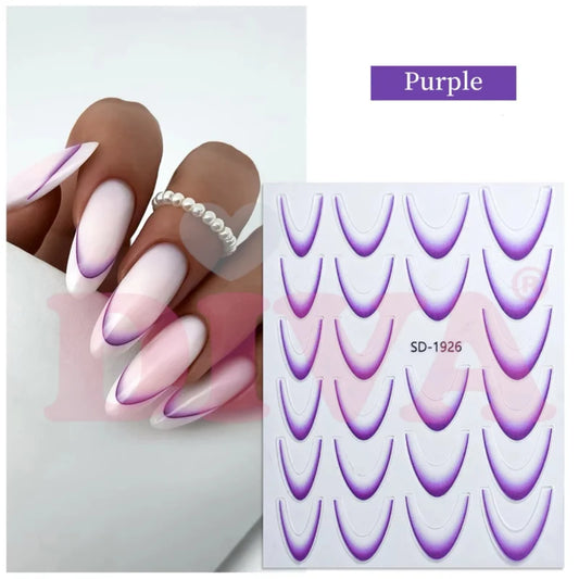 Faded French Smile Sticker Purple - Beauty by Wenn