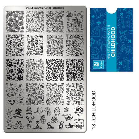 Moyra Stamping Plaat 18 Childhood - Beauty by Wenn