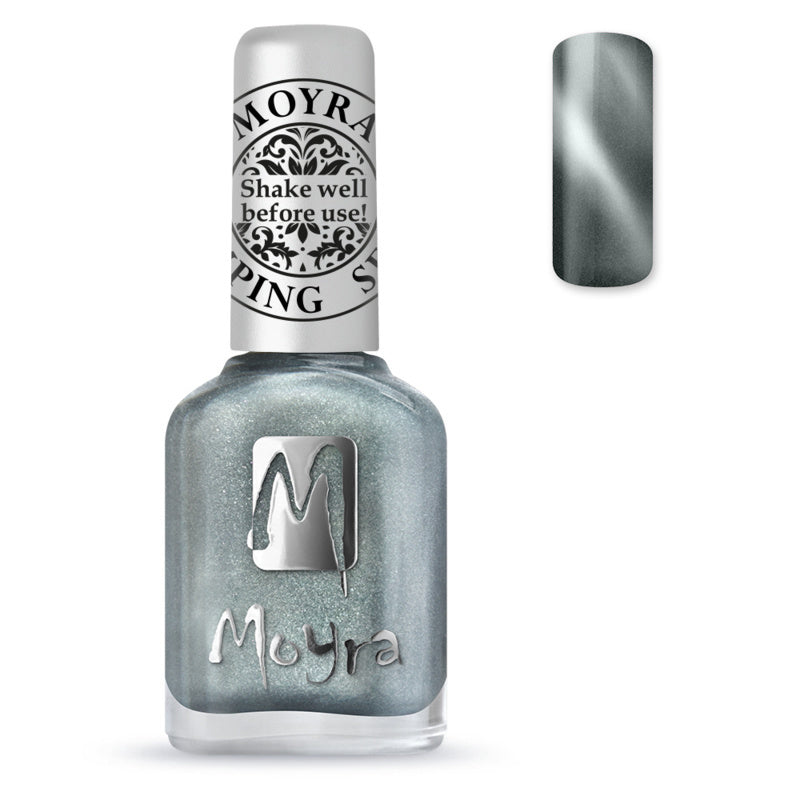 Moyra Stamping Nail Polish Cat Eye Magnetic Silver 12ml sp30 - Beauty by Wenn