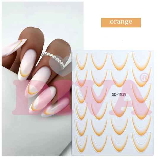 Faded French Smile Sticker Orange - Beauty by Wenn