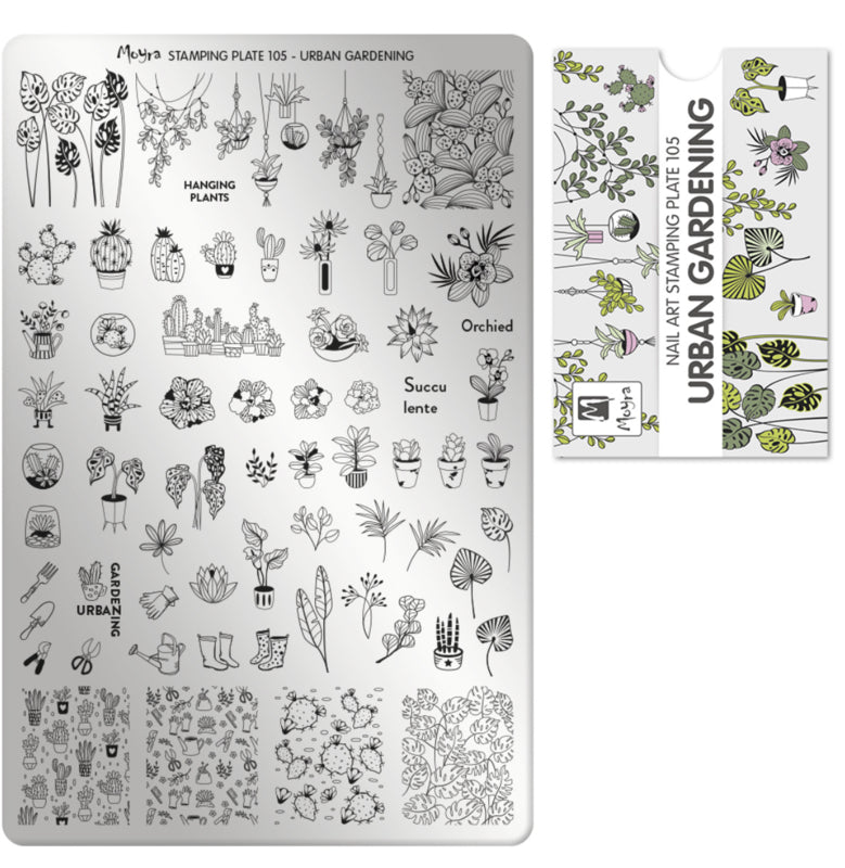 Moyra Stamping Plate 105 Urban Garden - Beauty by Wenn