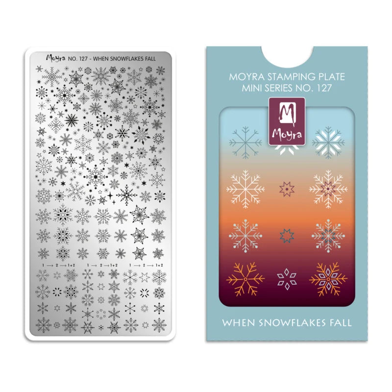 Moyra Mini Stamping Plate 127 When snowflakes fall - Beauty by Wenn