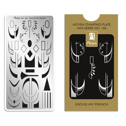 Moyra Mini Stamping Plate 126 Excuse My French - Beauty by Wenn