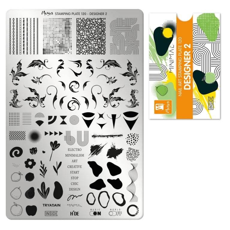 Moyra Stamping Plate 120 Designer 2 met gratis pigment - Beauty by Wenn