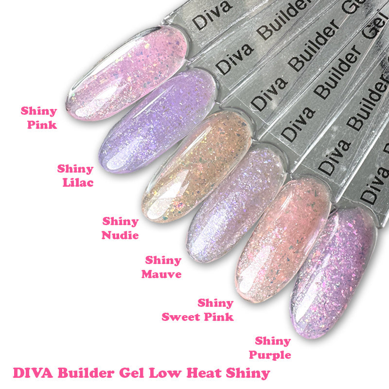 DIVA Builder Gel LOW HEAT Shiny Collection 30 ml - 5+1 gratis