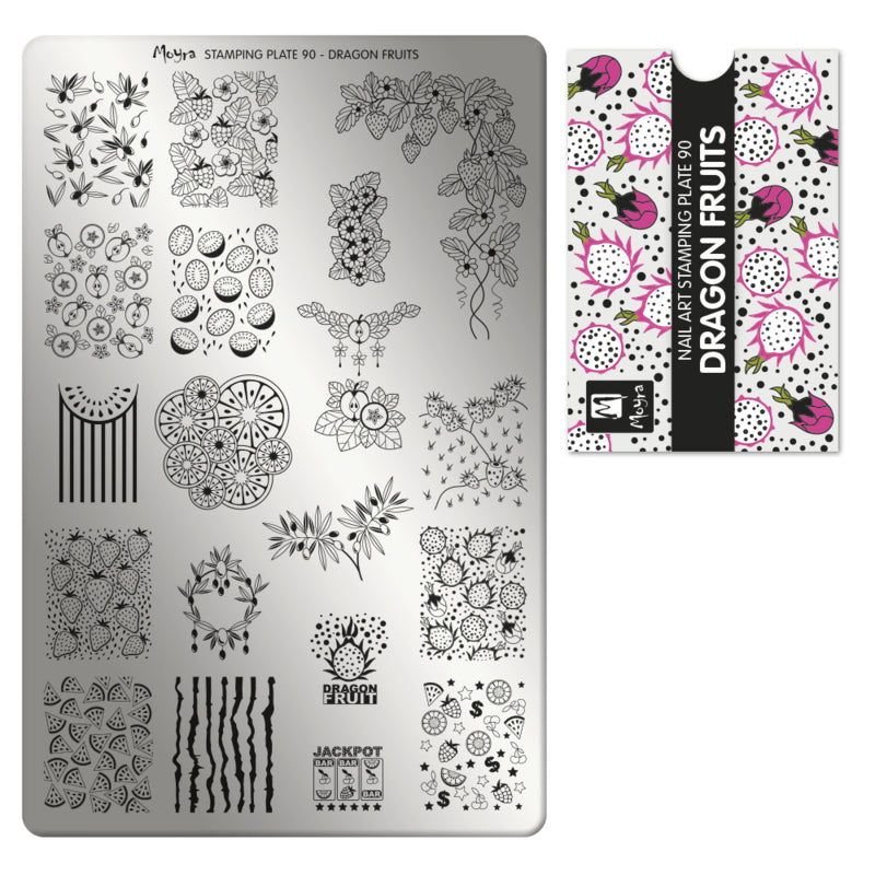 Moyra Stamping Plaat 90 Dragon Fruit - Beauty by Wenn