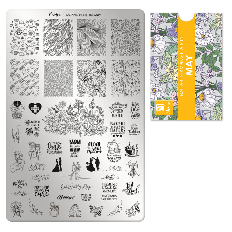 Moyra Stamping Plate 141 met gratis Tryon Sheet - Beauty by Wenn
