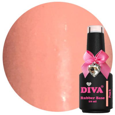 DIVA Rubber Basecoat Peach 10 ml - Beauty by Wenn