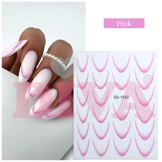 Faded French Smile Sticker Pink - Beauty by Wenn