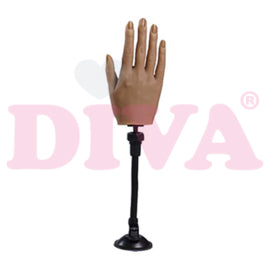 Siliconen hand rechts met standaard - Amber - Beauty by Wenn