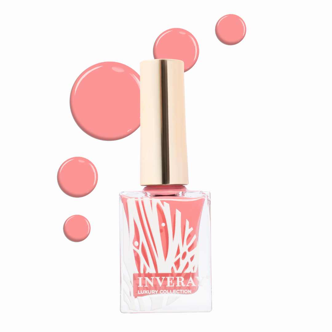 Inveray nagellak C13 Psyche's Love diep perzik op nagels