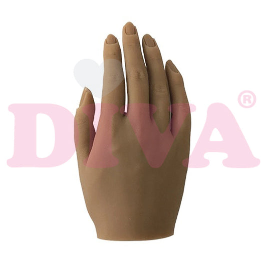 Siliconen hand rechts met standaard - Amber - Beauty by Wenn