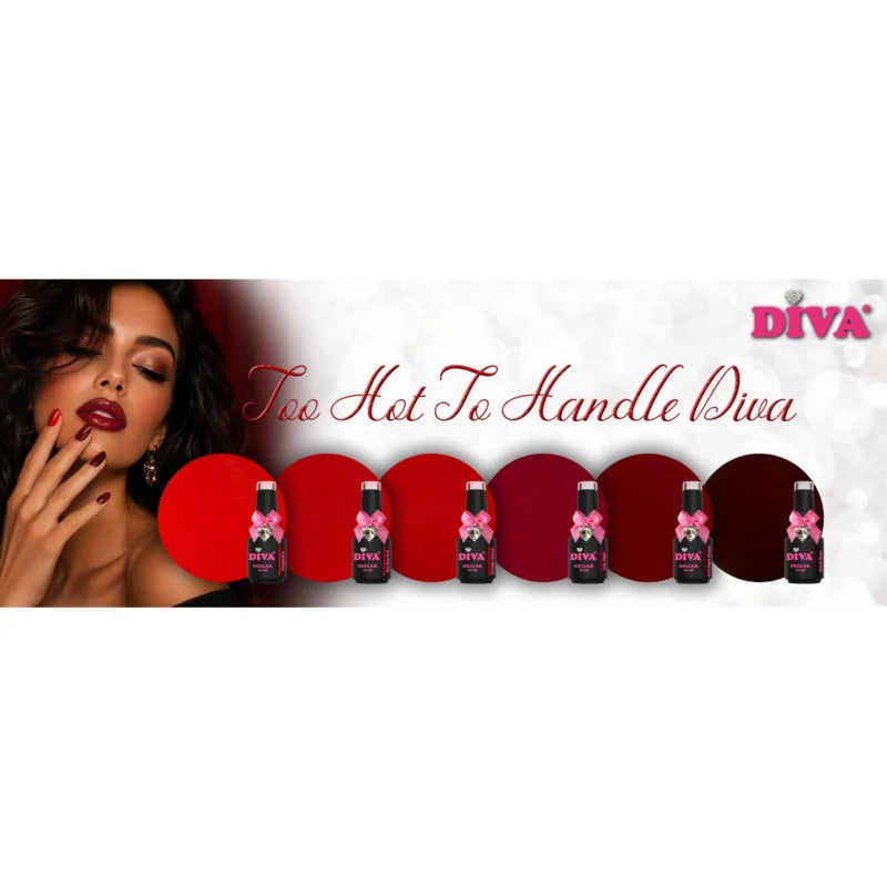 DIVA Gellak Too Hot To Handle Diva Collection 6x 10 ml # - met gratis Colorpop Stickers