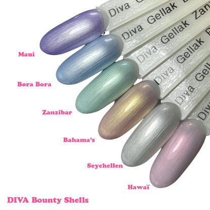DIVA Gellak Bounty Shells Collection 6x 10 ml - Beauty by Wenn