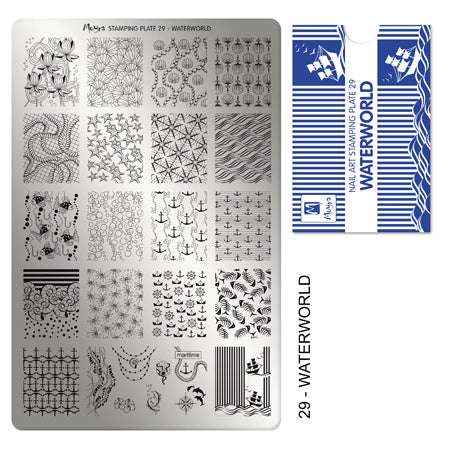 Moyra Stamping Plaat 29 Waterworld - Beauty by Wenn